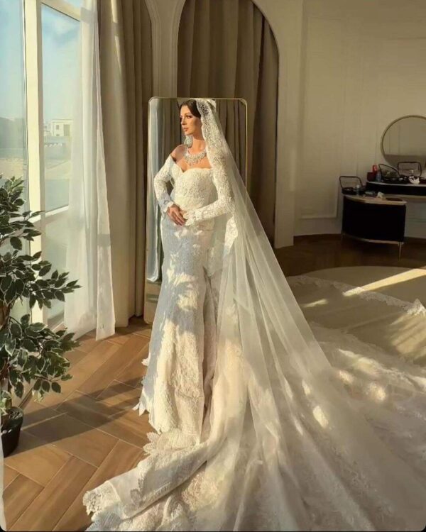 Off Shoulder Lace Gown